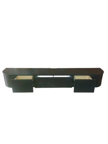 140cm black wall - 140cm, mounted
