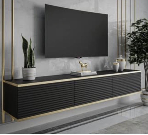 Floating unit black wall - floating,