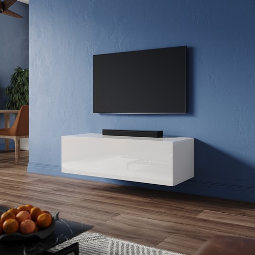 100cm white floating - 100cm, tv