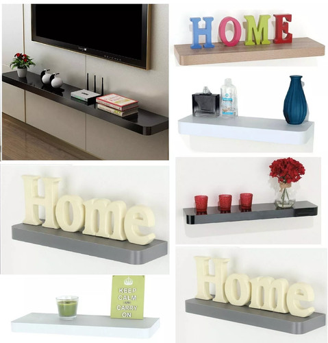 Floating wooden wall - floating, shelves