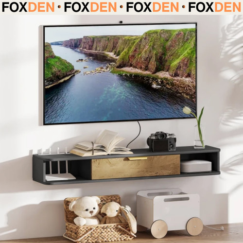 Grey floating unit cabinet - floating,