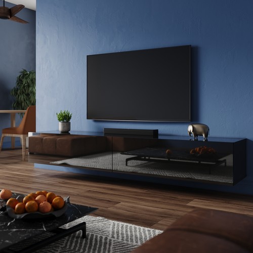 200cm black floating - 200cm, tv