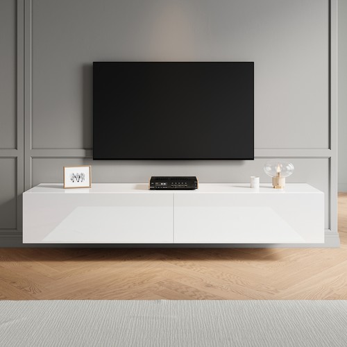 180cm white floating unit - 180cm,